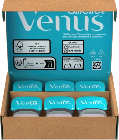 Gillette Venus Smooth skustuvo keičiamos galvutės, 16 vnt.