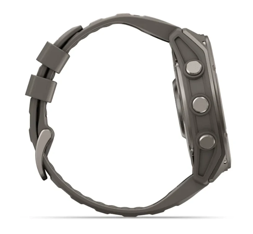 Išmanusis laikrodis Garmin fēnix® 9 – 51mm, Titanas su akmenėlių pilkos spalvos silikoniniu dirželiu | 010-04763-01