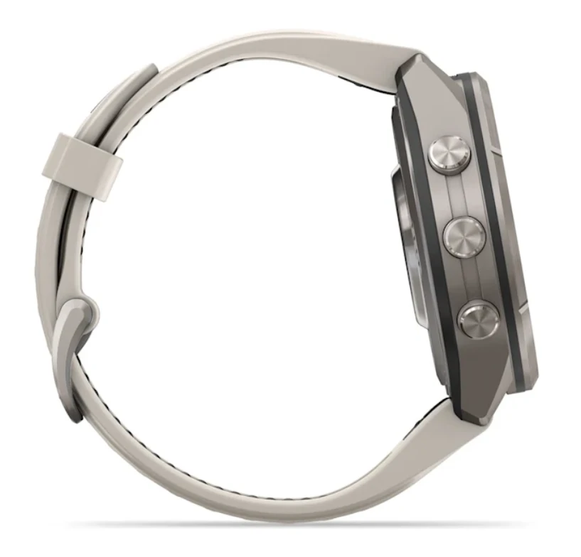 Išmanusis laikrodis Garmin fēnix® 9 Pro – 43mm, Titanas su rūko pilkos / tamsios smiltainio spalvos silikoniniu dirželiu | 010-04335-86
