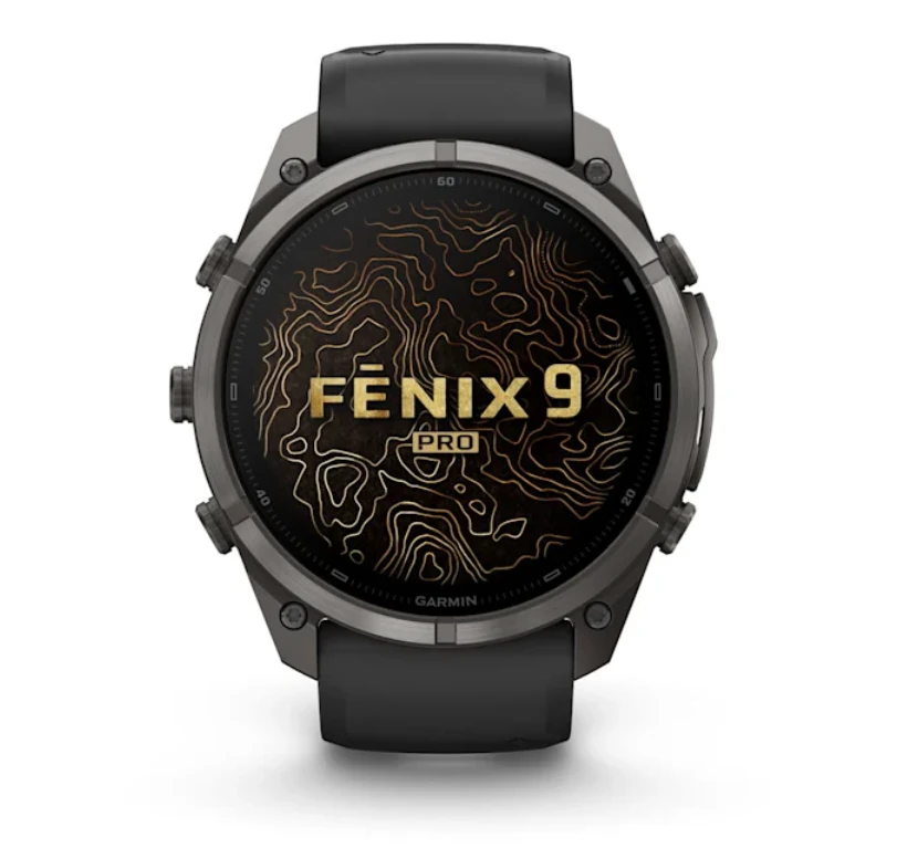 Išmanusis laikrodis Garmin fēnix® 9 Pro – 51mm, Pilkos anglies spalvos DLC titanas su juodos / akmenėlių pilkos spalvos silikoniniu dirželiu | 010-04337-16