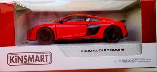 KiNSMART automobilis, 2020 Audi R8 Coupé, raudonas