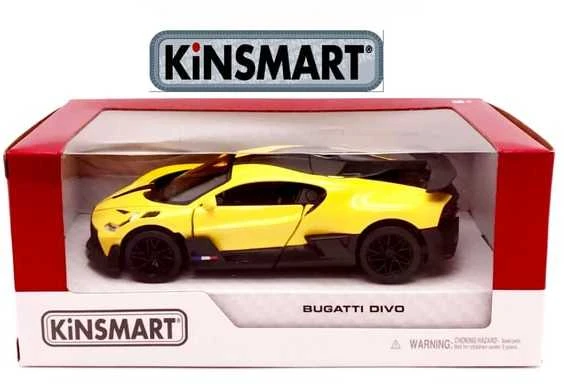 KiNSMART automobilis, Bugatti Divo, geltonas