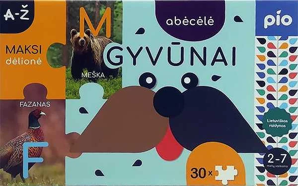 PIO Žaidimas dėlionė Abecėlė-Gyvūnai