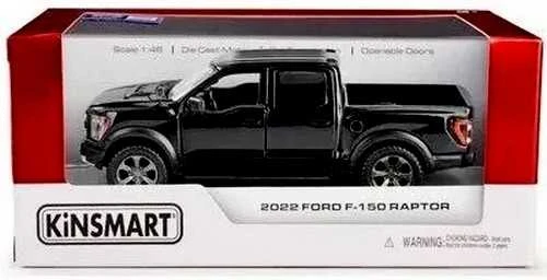 KiNSMART automobilis, 2022 Ford F-150 Raptor, juodas