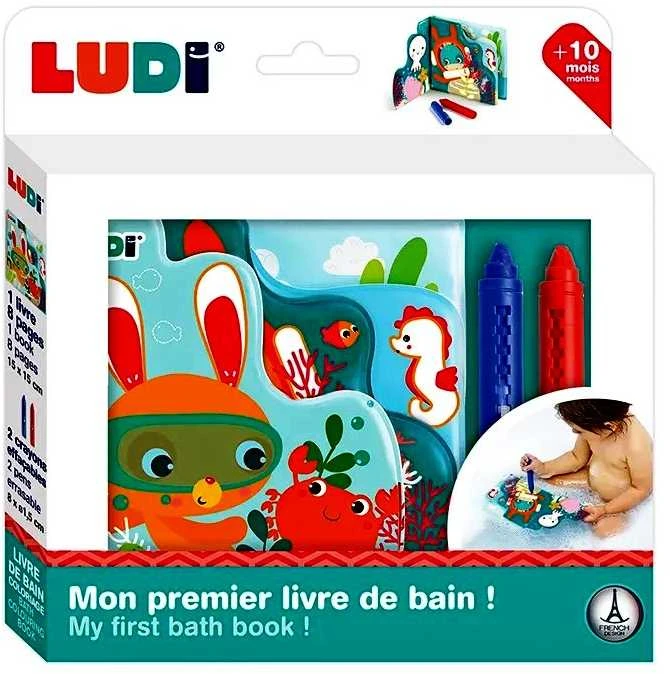LUDI maudymosi spalvinimo knygelė su kreidelėmis