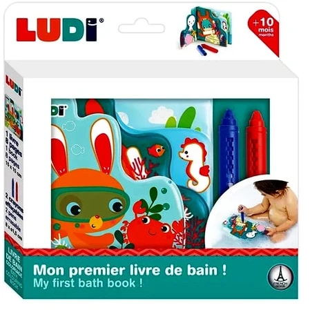 LUDI maudymosi spalvinimo knygelė su kreidelėmis