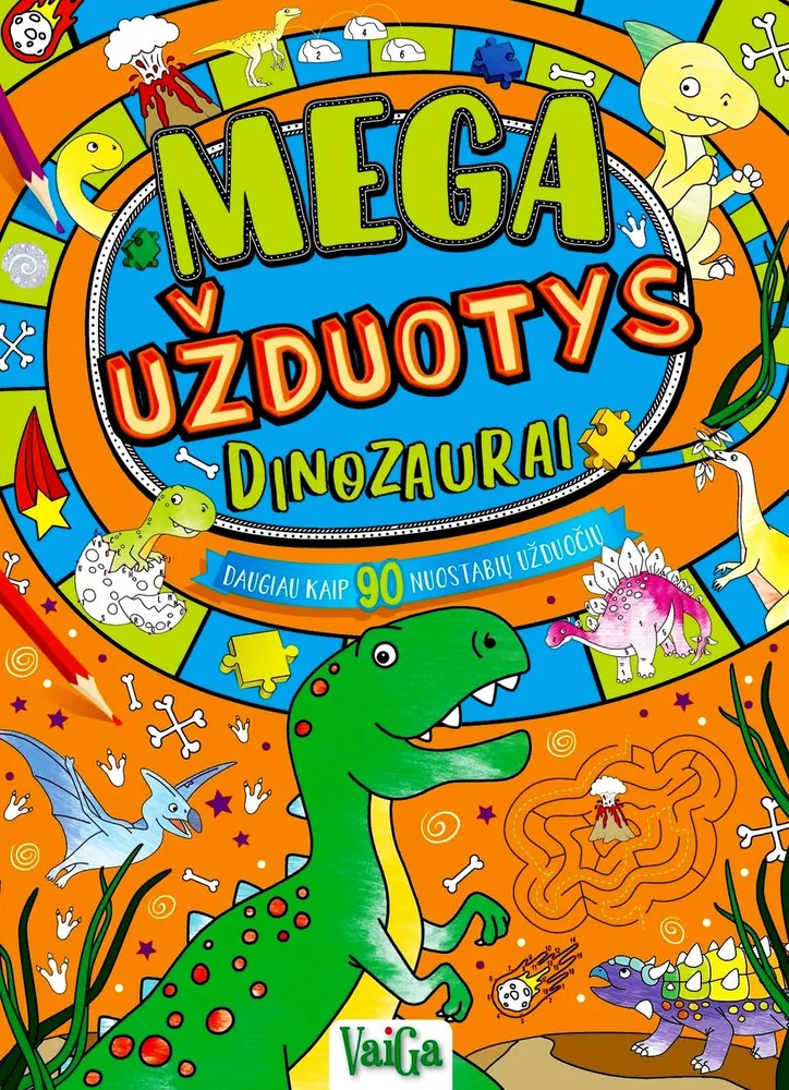 KNYGA "Mega užduotys. Dinozaurai"