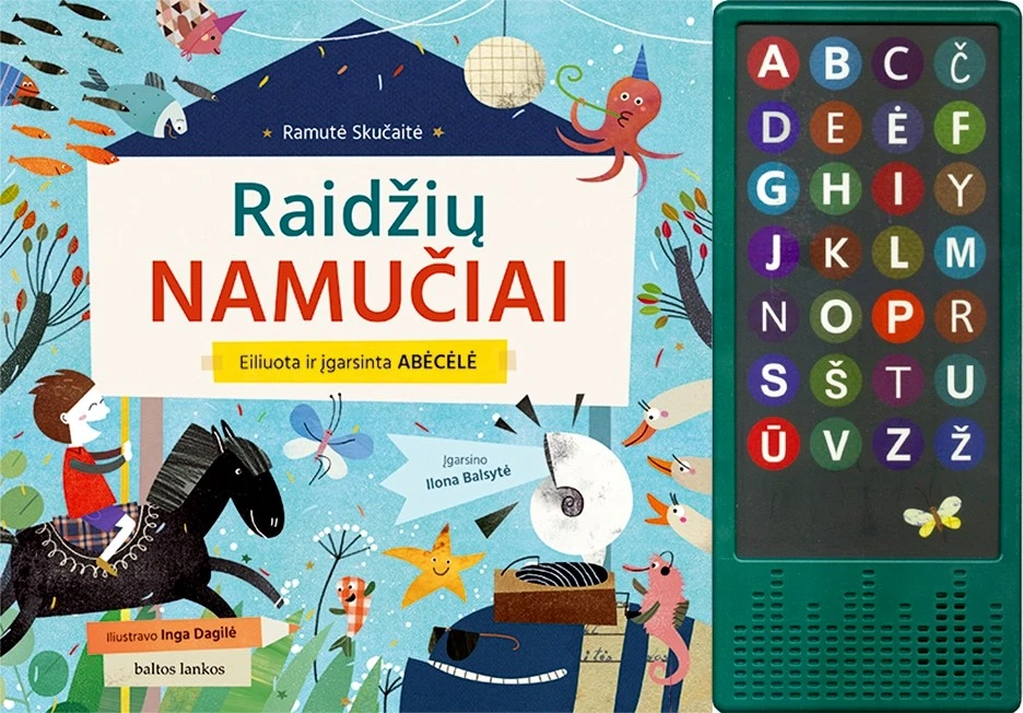 KNYGA Raidžių namučiai. Eiliuota ir įgarsinta abėcėlė