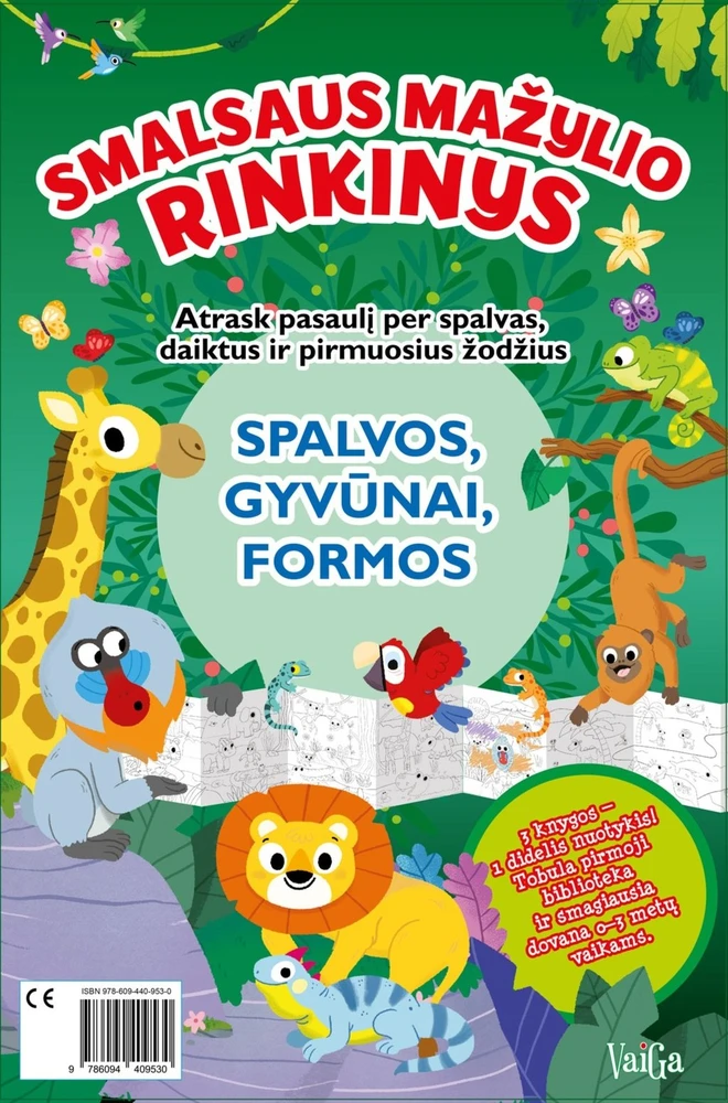 KNYGA Smalsaus mažylio rinkinys. Spalvos, gyvūnai, formos