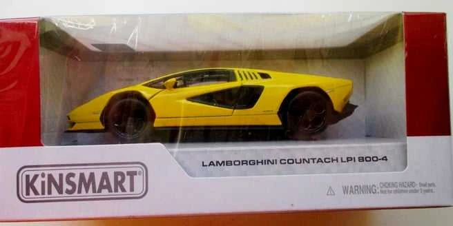 KiNSMART automobilis, Lamborghini Countach LPI 800-4, geltonas