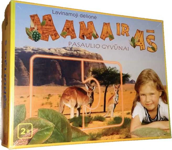 PIO Dėlionė Mama ir aš. Pasaulio gyvūnai