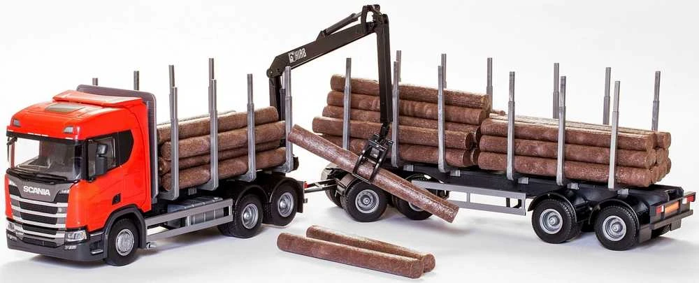 Emek Miškovežis su priekaba ir kranu "Scania CR" 77 cm, 3+