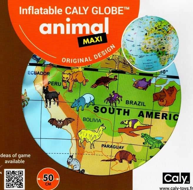 CALY Pripučiamas gaublys-kamuolys “Pasaulio gyvūnai”, 50 cm