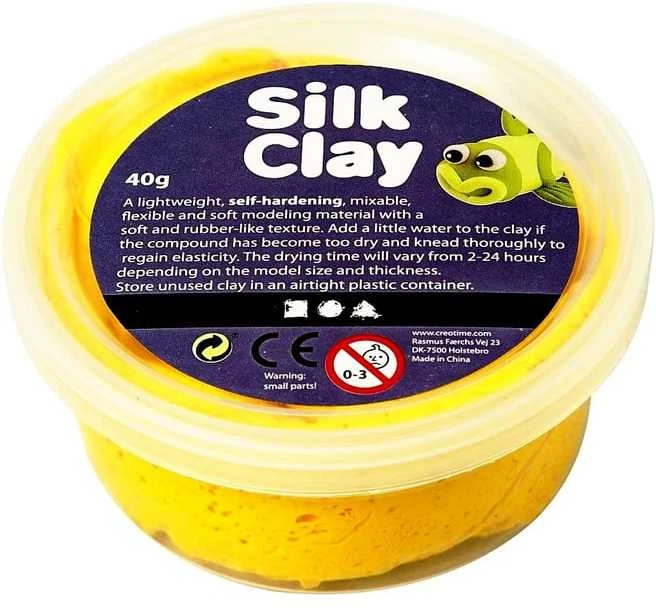 Šilkinis modelinas, geltonas, 40 g