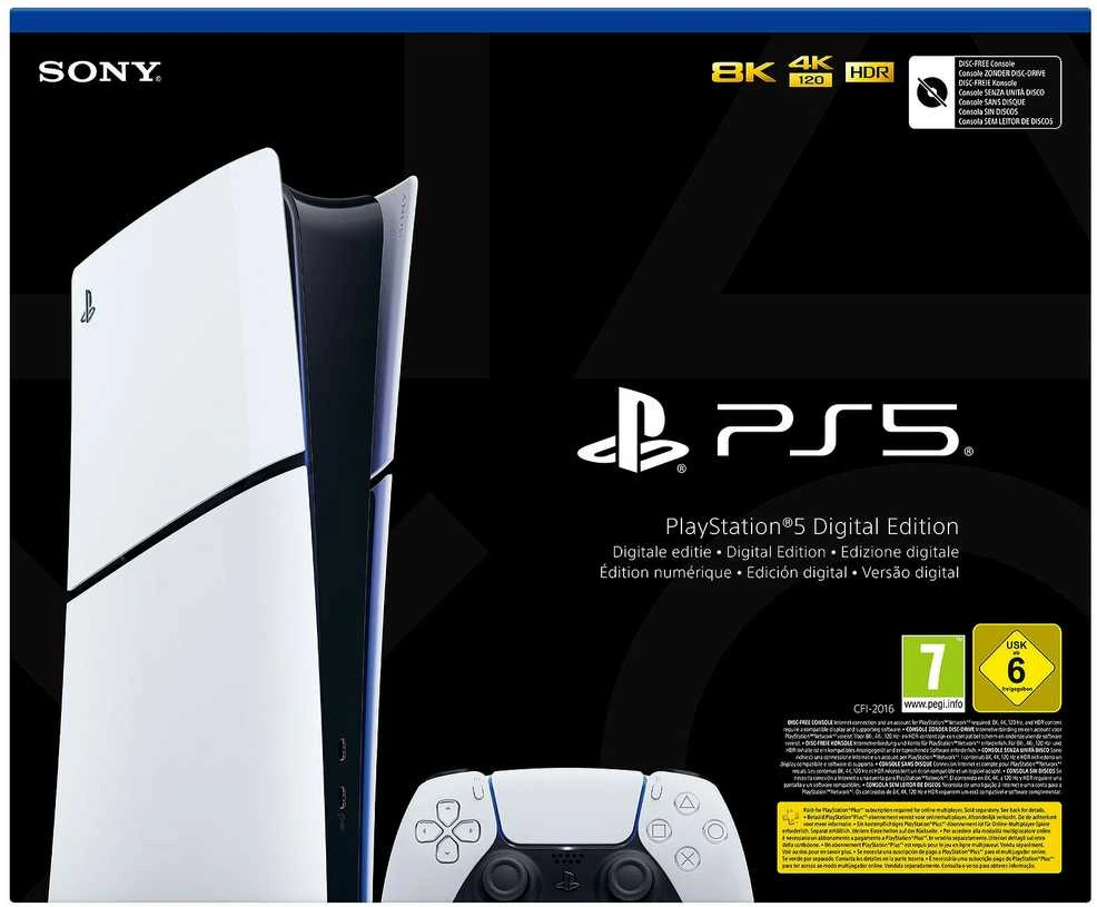 Žaidimų konsolė Sony Playstation 5 Slim Digital Edition, 825 GB, Balta