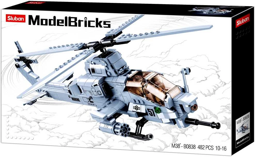 Sluban AH-1Z atakos sraigtasparnio konstruktorius, 482 det., 42,3 cm, 6+