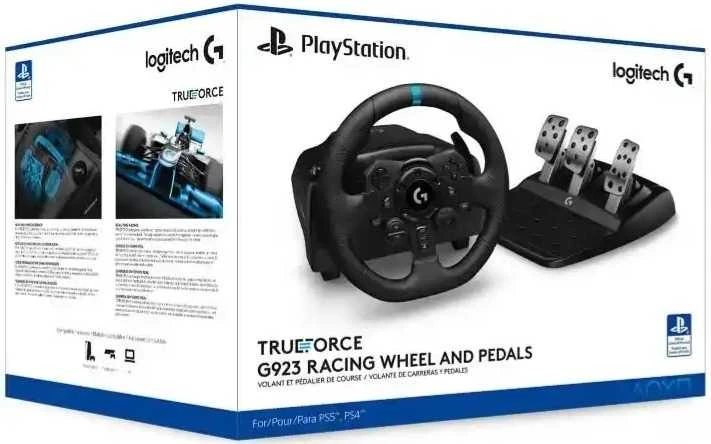 Žaidimų vairas "Logitech G923 trueforce sim racing wheel for PS5, PS4, PC"