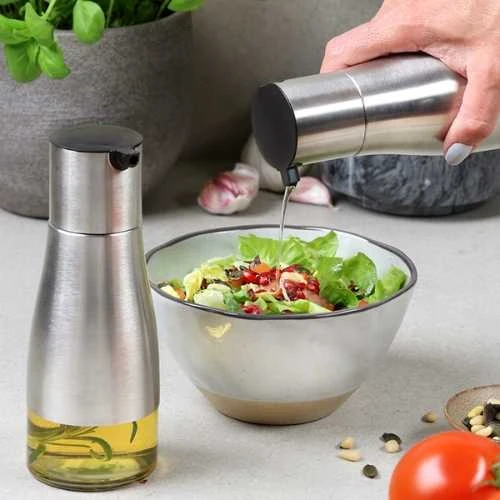 Winder Home Aliejaus dozatorius 320 ml – stiklinis butelis prieskoniams ir padažams