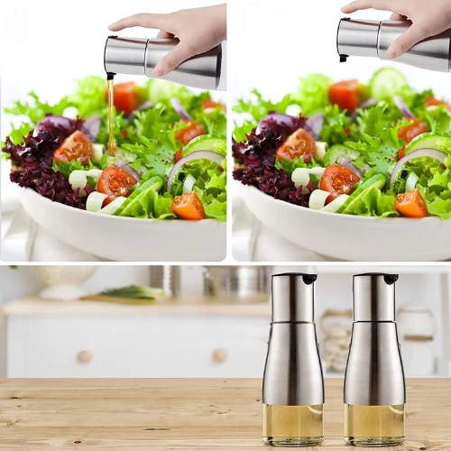 Winder Home Aliejaus dozatorius 320 ml – stiklinis butelis prieskoniams ir padažams