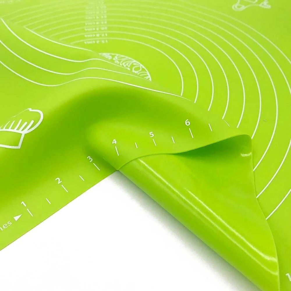 Winder Home Didelė silikoninė tešlos kočiojimo lenta 30×40 cm + plastikinis peilis tešlai