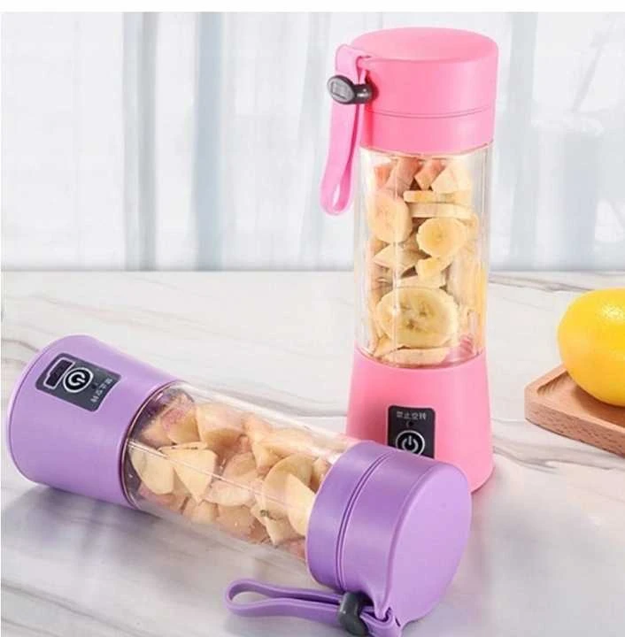 Winder Home Nešiojamas USB trintuvas 380 ml – elektrinis plaktuvas kokteiliams ir glotnučiams, violetinis