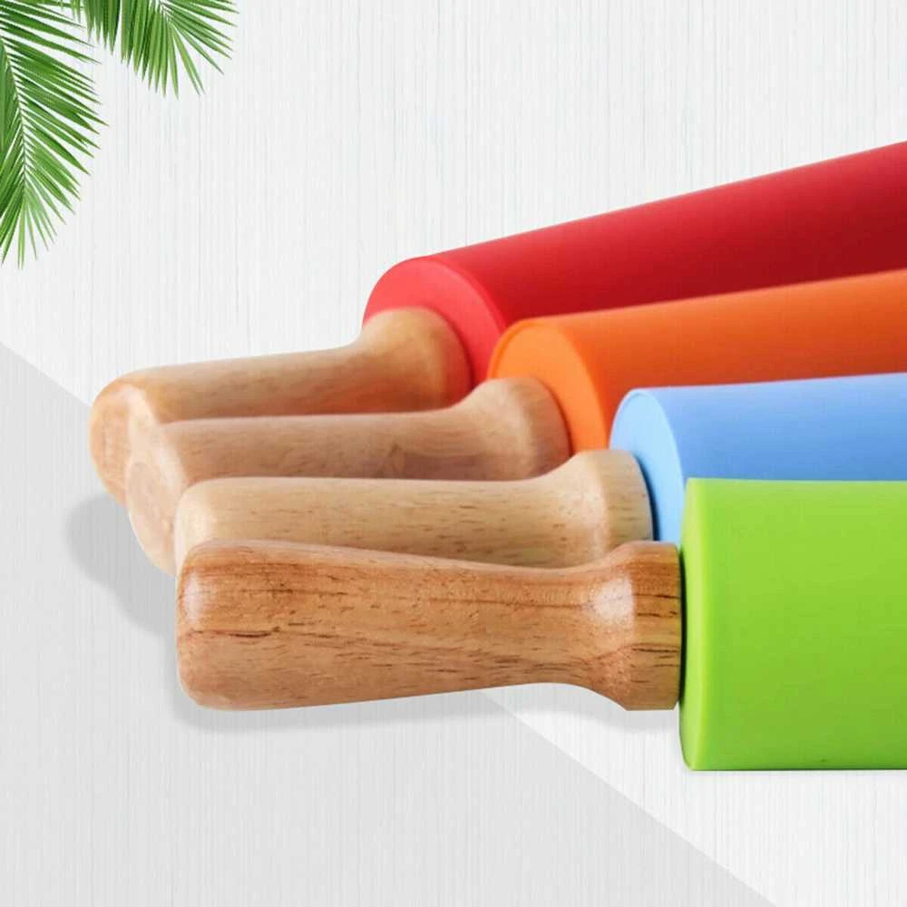 Winder Home Silikoninis tešlos kočėlas 38,5 cm – nelimpantis virtuvės įrankis, raudonas