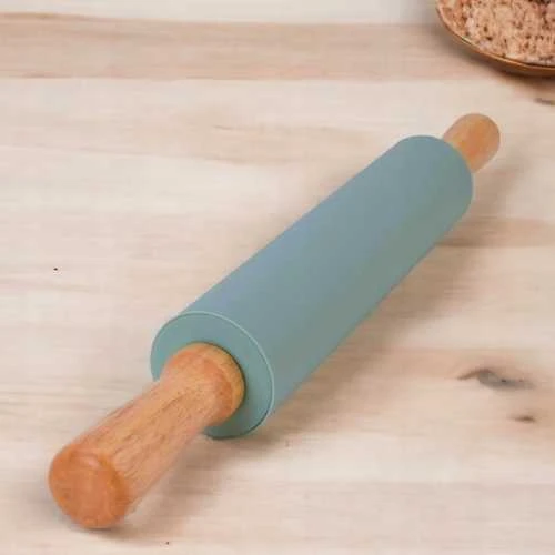 Winder Home Silikoninis tešlos kočėlas 43 cm – didelis, nelimpantis virtuvės įrankis, mėlynas