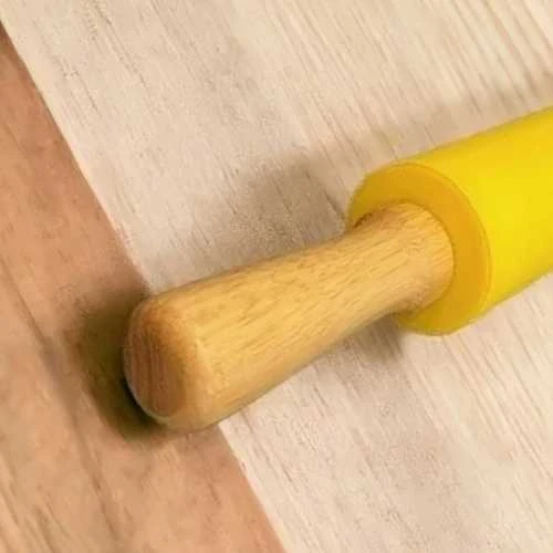 Winder Home Silikoninis tešlos kočėlas 43 cm – didelis, nelimpantis virtuvės įrankis, geltonas
