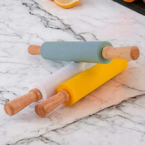 Winder Home Silikoninis tešlos kočėlas 43 cm – didelis, nelimpantis virtuvės įrankis, mėlynas