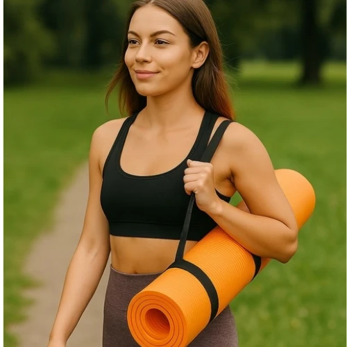 Winder Home Storas neslystantis jogos kilimėlis 60×185 cm – oranžinis kilimėlis mankštai ir treniruotėms