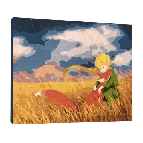 Winder Home Tapyba pagal skaičius – paveikslas, dažai, teptukai, rinkinys „Mažasis princas“, 40×50 cm