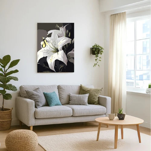 Winder Home Tapyba pagal skaičius – paveikslas, dažai, teptukai, rinkinys „Lelijos“, 40×50 cm