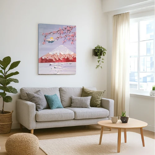 Winder Home Tapyba pagal skaičius – paveikslas, dažai, teptukai, rinkinys „Fudžijama“, 40×50 cm