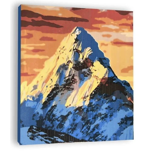 Winder Home Tapyba pagal skaičius – paveikslas, dažai, teptukai, rinkinys „Kalnai“, 40×50 cm