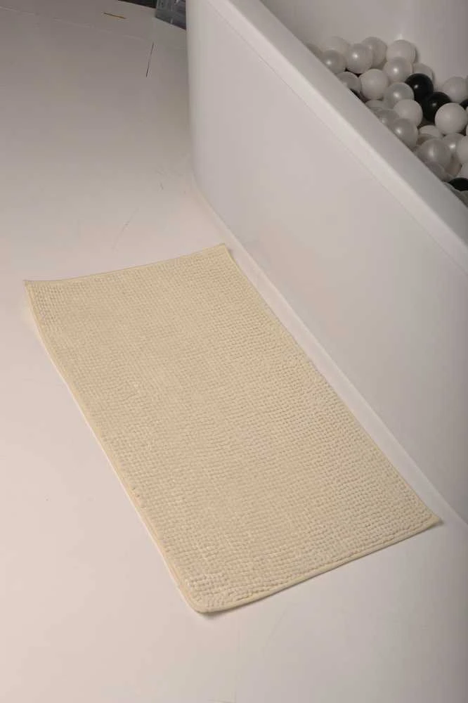 Winder Home Vonios kambario kilimėlis „Noodles short“ – smėlio spalvos, minkštas ir neslystantis, 50 × 80 cm