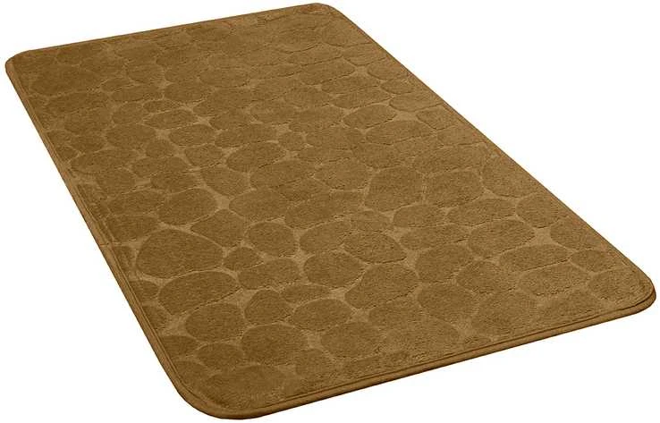 Winder Home Vonios kambario kilimėlis „Stones“ – rudas, neslystantis ir minkštas, 80 × 50 cm