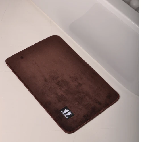 Winder Home Vonios kambario kilimėlis „Sweetness“ – bordo spalvos, minkštas ir neslystantis, 50 × 80 cm