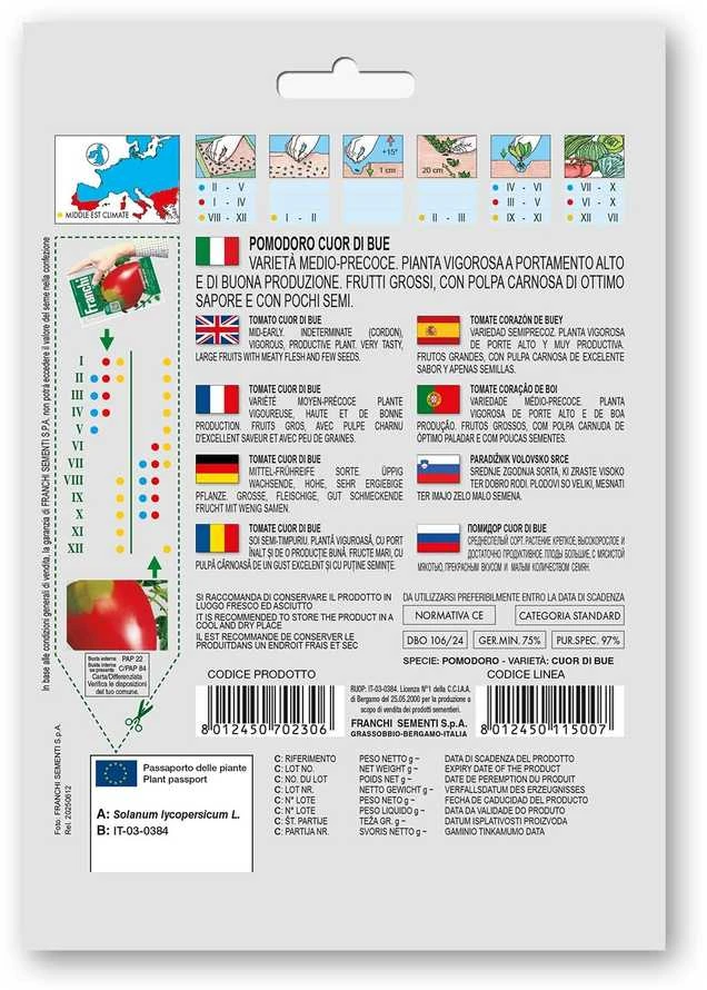 Pomidorai valgomieji CUOR DI BUE