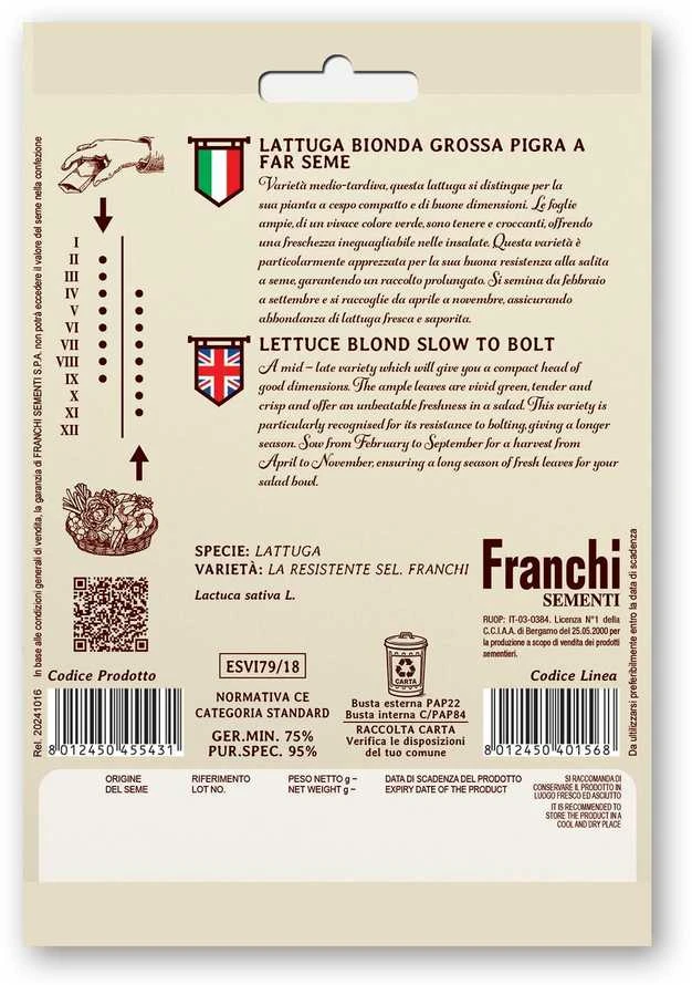 Salotos sėjamosios LA RESISTENTE SEL. FRANCHI