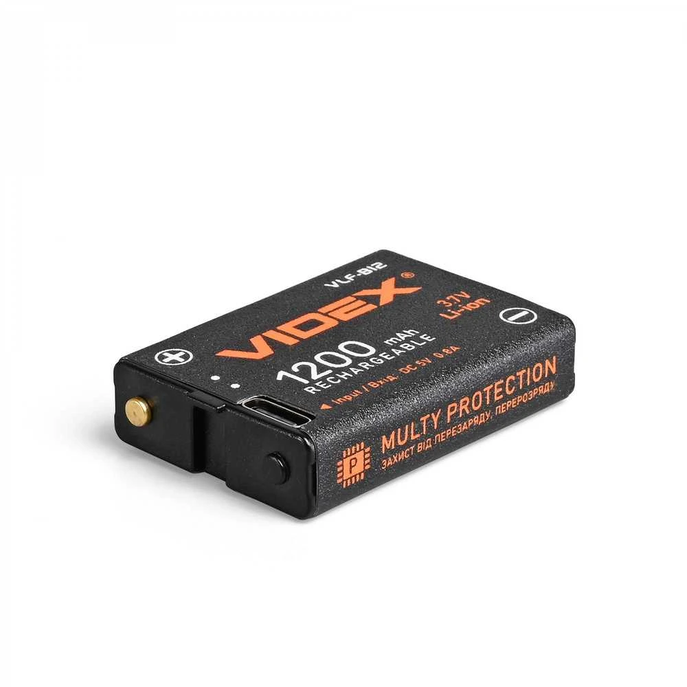 Atsarginis akumuliatorius Li-ion 1200mAh VIDEX VLF-B12 – Suderinamas ar galvos žibintais H055D ir H075C ilgalaikiam nepertraukiamam darbui užtikrinti