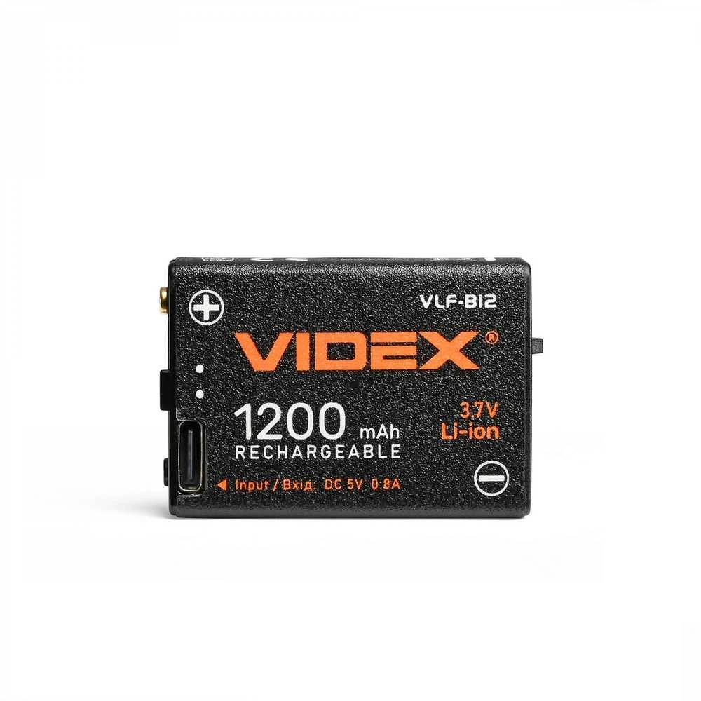 Atsarginis akumuliatorius Li-ion 1200mAh VIDEX VLF-B12 – Suderinamas ar galvos žibintais H055D ir H075C ilgalaikiam nepertraukiamam darbui užtikrinti