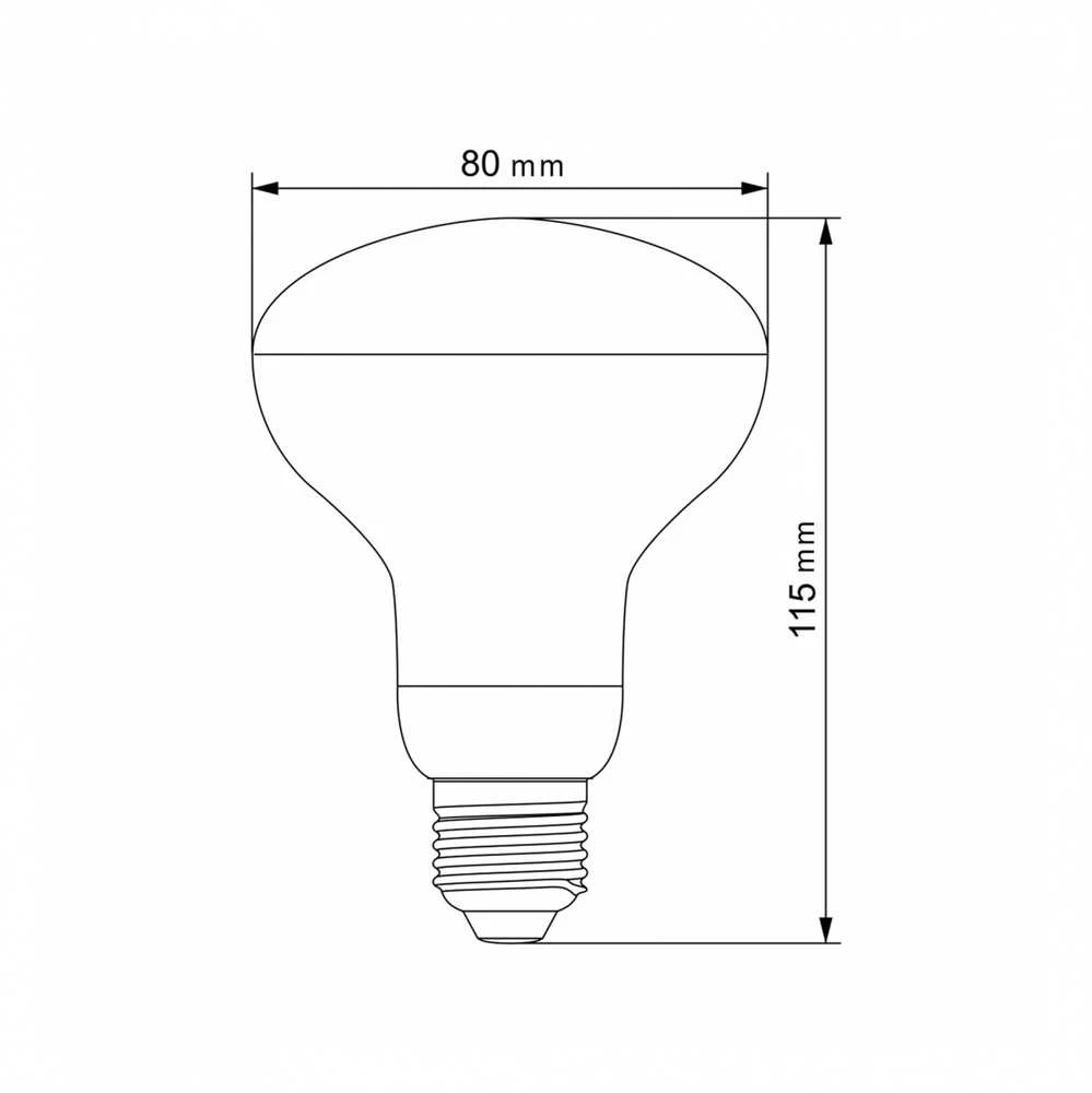 Fito LED augalų lemputė E27 9W 14umol/s 1200K kampas<120*, VIDEX VLE-R80FF-09271 | R80, Bicolor – Specialus spektras kambariniams augalams ir daigams