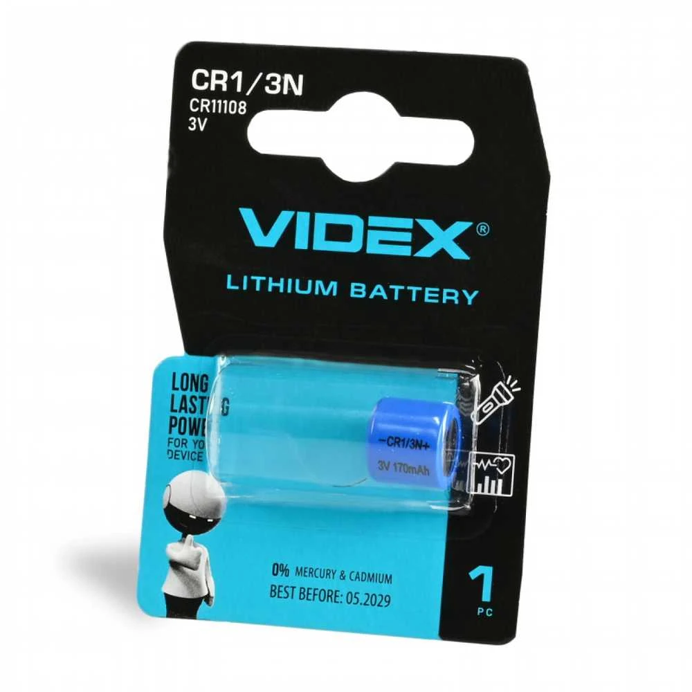 Baterija CR1 VIDEX (1 vnt.) Lithium, 3V, 170mAh