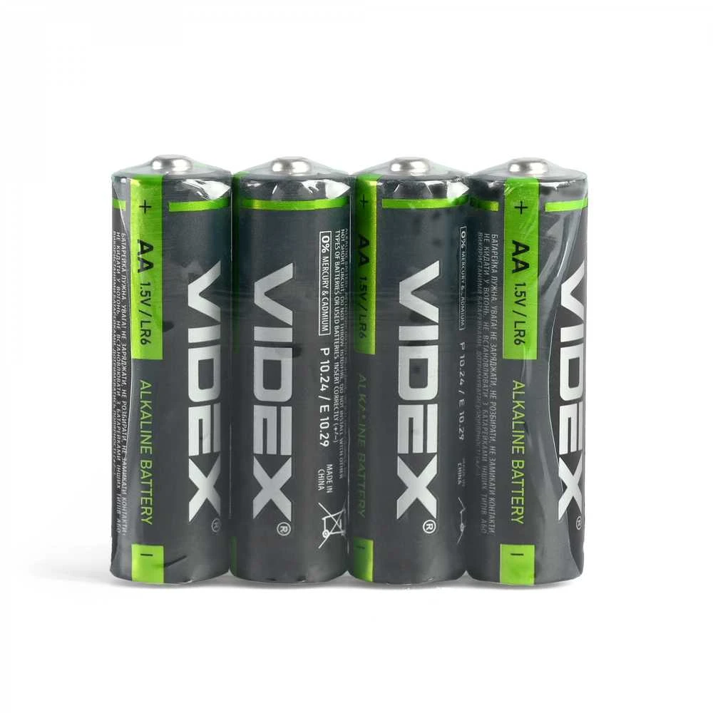 Baterijos AA VIDEX (4 x 5 = 20 vnt.) Alkaline, 1.5V, 2600mAh