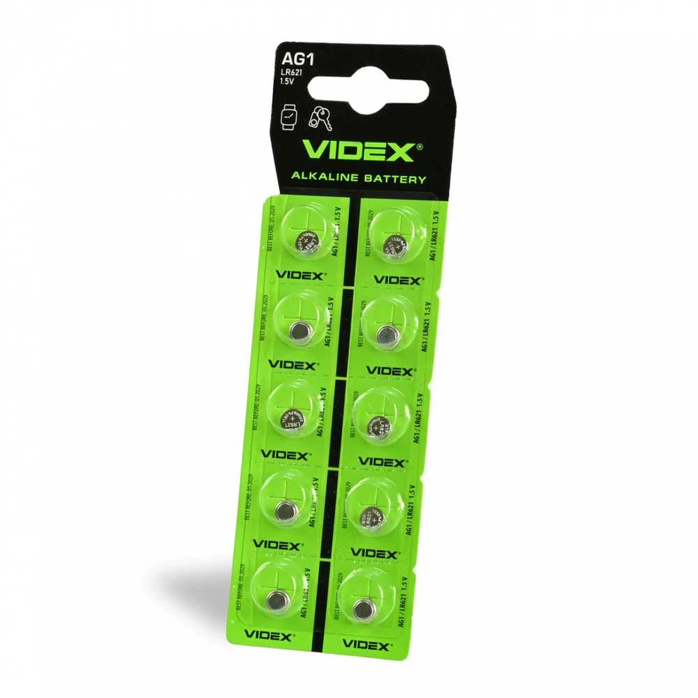 Baterijos AG1 / LR621 VIDEX (30 vnt.) 1.5V Alkaline 14mAh