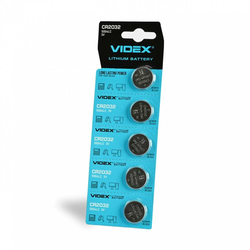 Baterijos VIDEX CR2032 (15 vnt.) 3V Lithium 220mAh