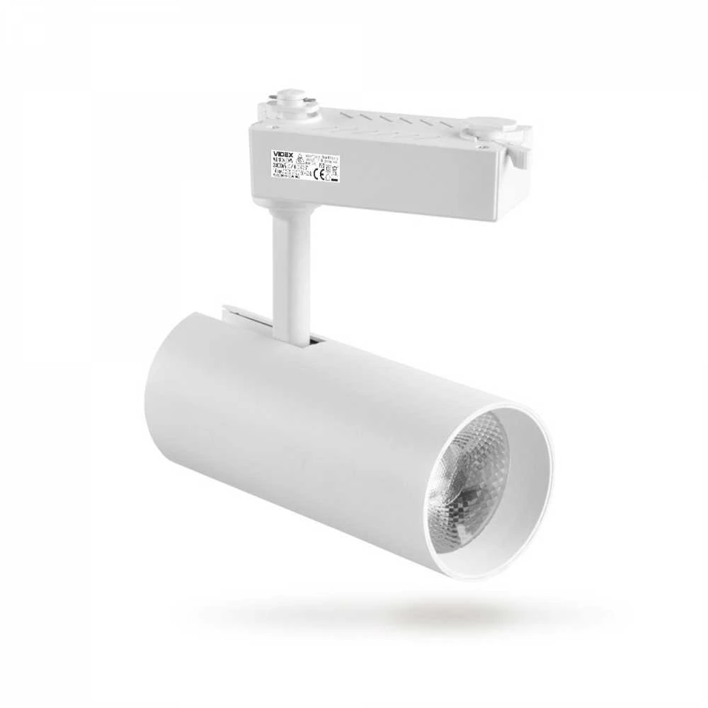1-fazis LED bėginis šviestuvas 30W 2400Lm 4000K, VIDEX VLE-TR04-304W | TOR, baltas – Gilus atšvaitas ir aukštas CRI>90 indeksas natūralioms interjero spalvoms
