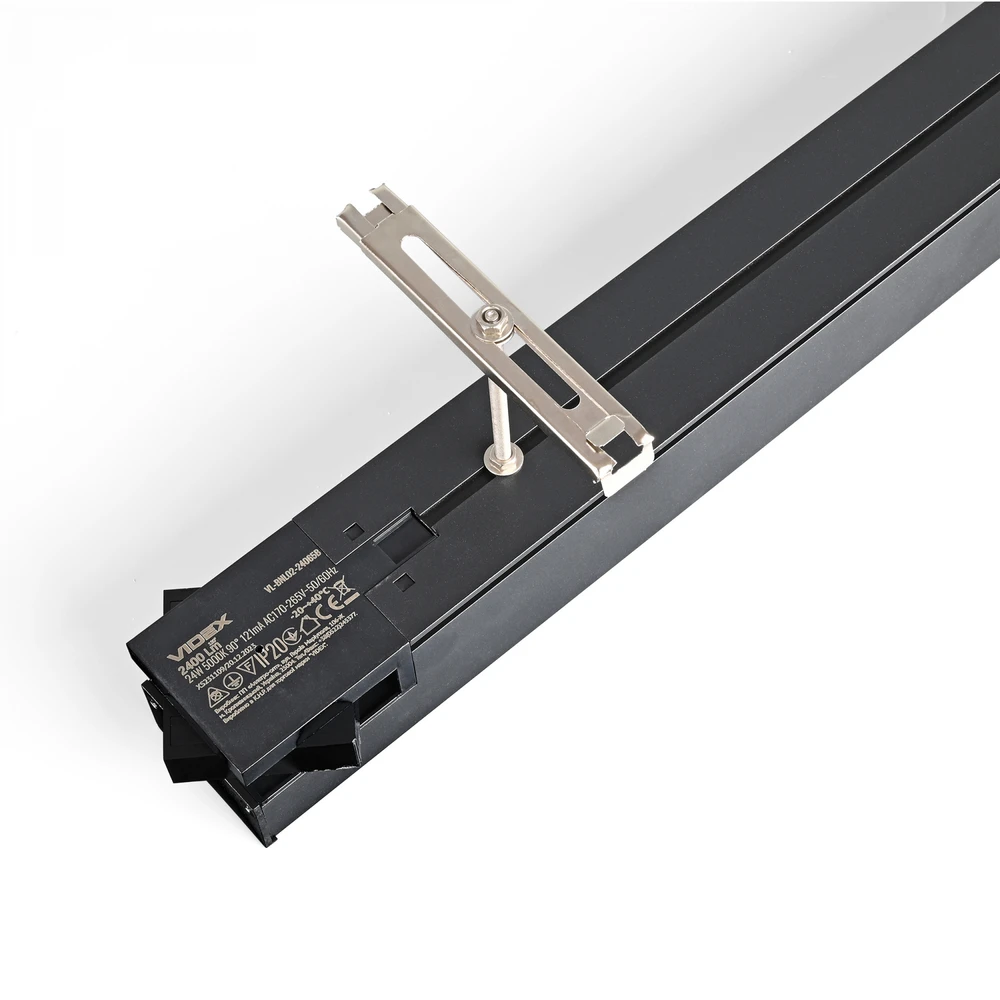 Biuro LED lempos pakabinimo rinkinys VIDEX VL-BNL02-F06B | 1500mm trosai – tvirtinimas linijiniam apšvietimui