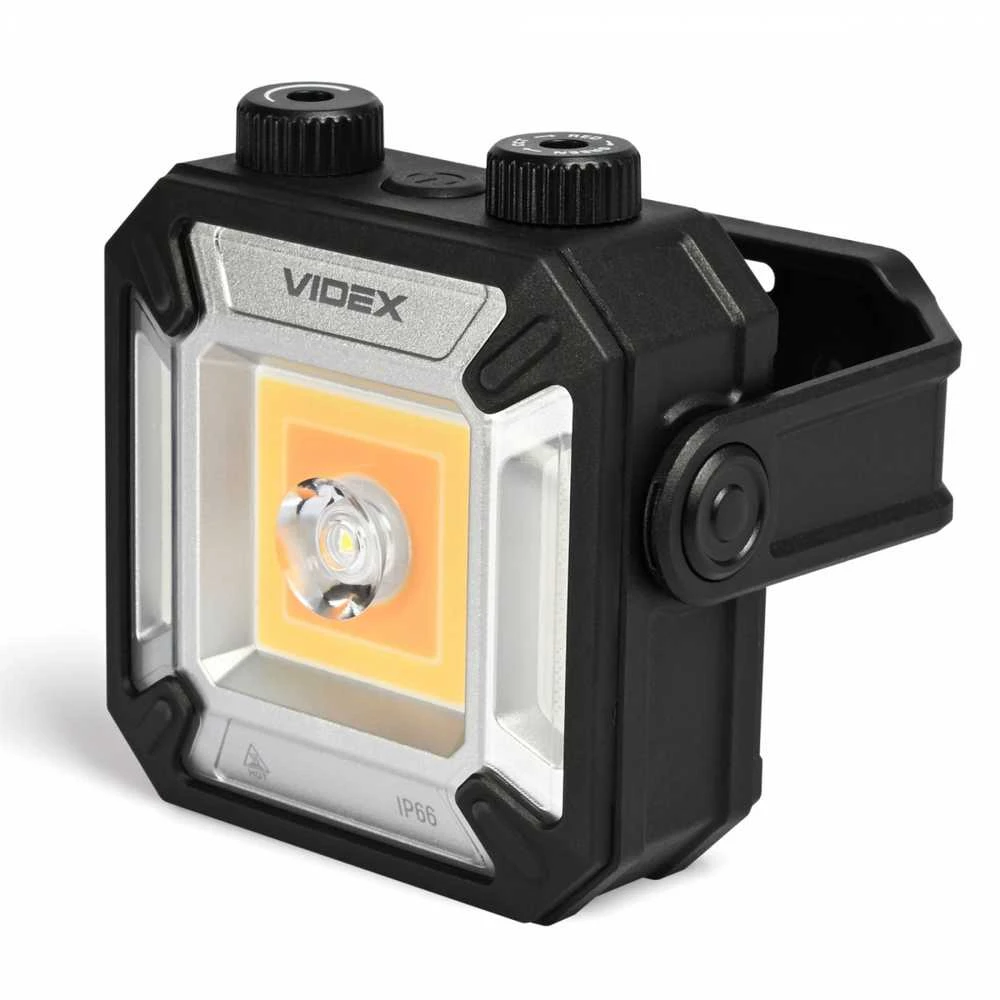 Darbinis LED žibintuvėlis Luminus SST20 10W + COB 15W, Raudona/Žalia šviesa, 1500Lm, 2x18650 2200mAh, VIDEX VLF-M048 – Magnetinis fiksavimas ir Powerbank