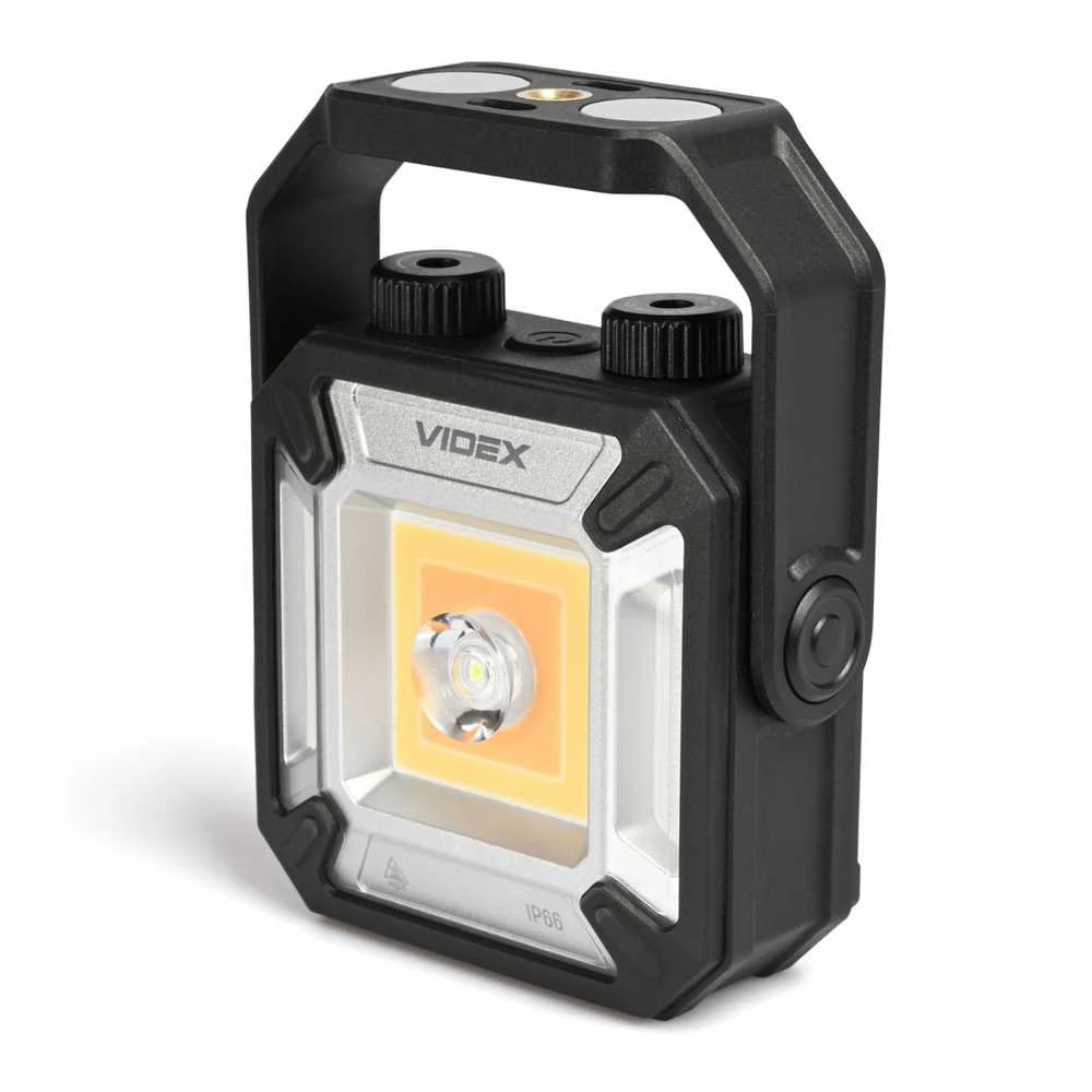 Darbinis LED žibintuvėlis Luminus SST20 10W + COB 15W, Raudona/Žalia šviesa, 1500Lm, 2x18650 2200mAh, VIDEX VLF-M048 – Magnetinis fiksavimas ir Powerbank